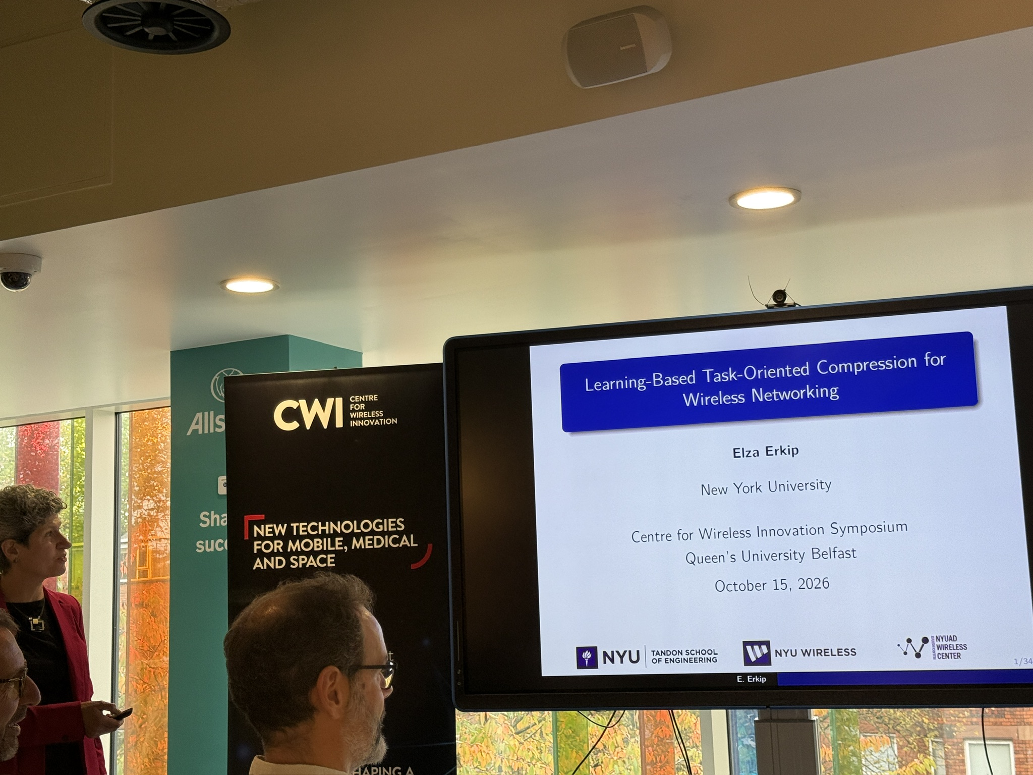 Professor Elza Erkip speaking at the CWI Symposium