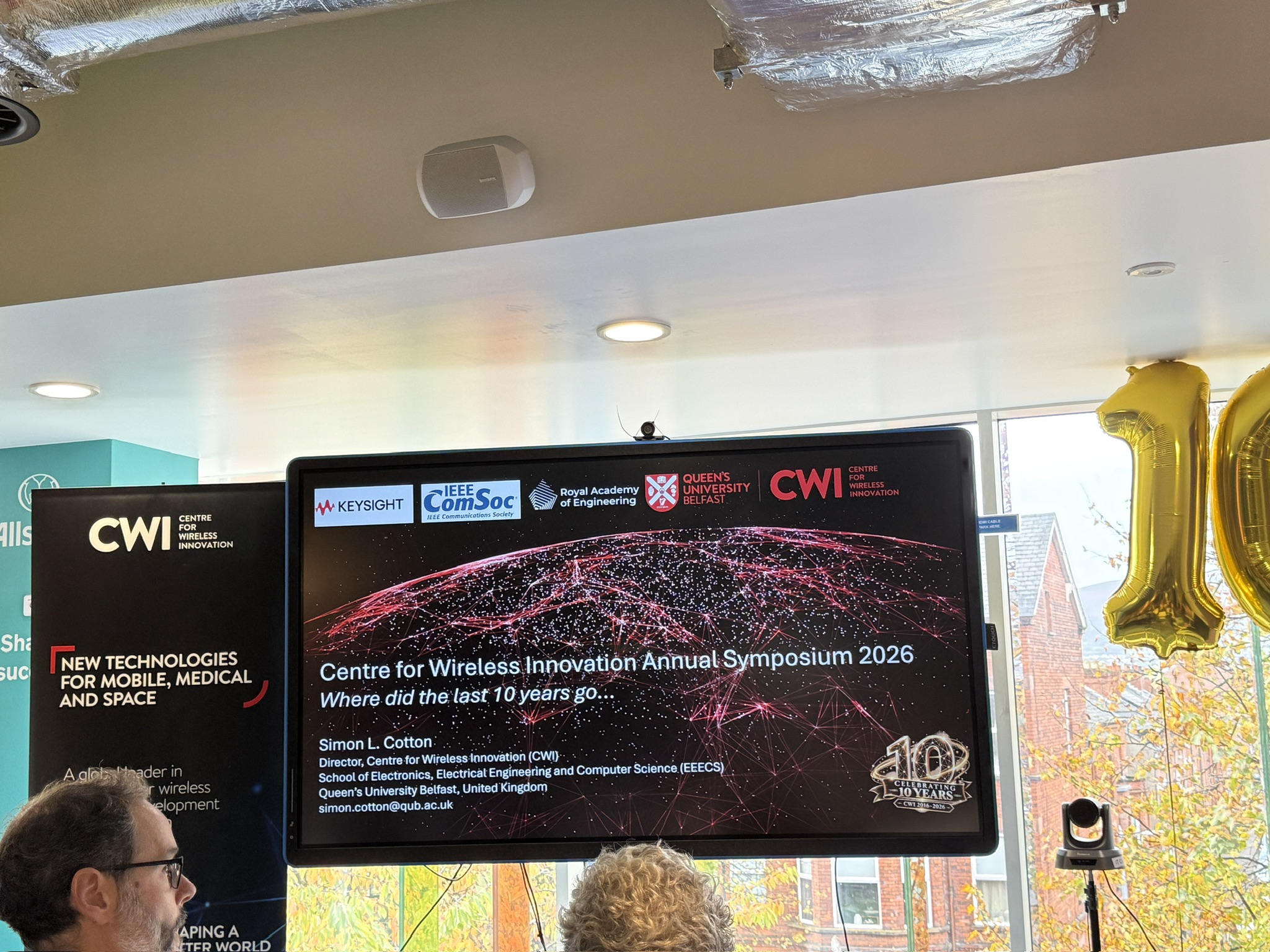 CWI Annual Symposium 2026 opening slide celebrating ten years of wireless innovation