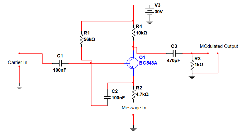 Manual AM modulator circuit