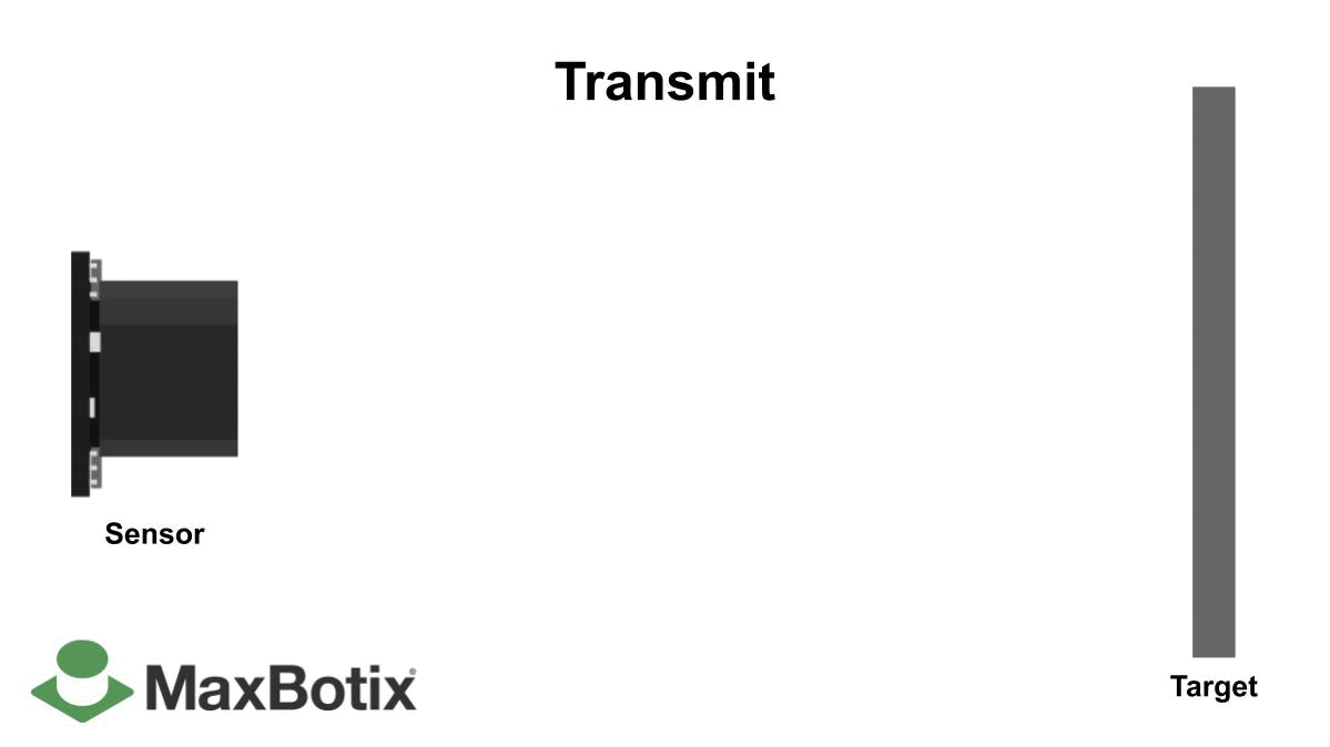 Ultrasonic transducer transmit and target diagram
